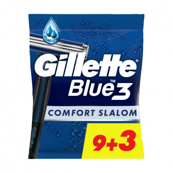 Одноразові станки для гоління Gillette Blue 3 Comfort Slalom, 12 шт