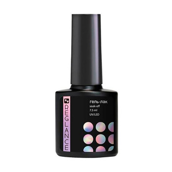 Гель-лак для нігтів Reglance Gel Polish 177 Ніжно-рожевий з різнокольоровим глітером, 7.5 мл