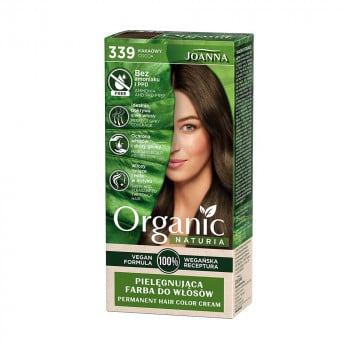 Безаміачна стійка крем-фарба для волосся Joanna Naturia Organic Permanent Color Cream 339 Cocoa, 100 мл