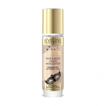 Рідкий хайлайтер для обличчя та тіла Eveline Cosmetics Variete Face & Body Liquid Highlighter 01 Champagne Gold, 30 мл