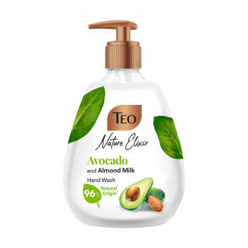 Рідке мило для рук Teo Nature Elixir Авокадо та мигдальне молоко, 300 мл