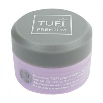 Гель-лак для нігтів Tufi profi Premium Sparkle Gel Polish 01 Рожевий діамант, 5 мл