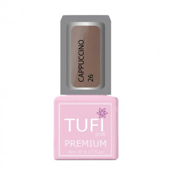 Гель-лак для нігтів Tufi profi Premium Cappuccino 26 Крем з блиском, 8 мл
