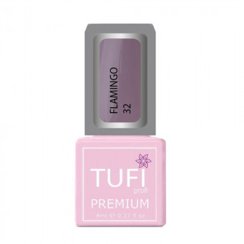 Гель-лак для нігтів Tufi profi Premium Flamingo 32 Лілова крейда, 8 мл