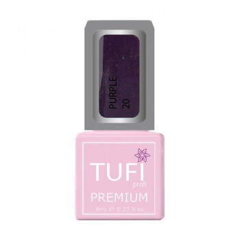 Гель-лак для нігтів Tufi profi Premium Purple 20 Пурпурний блиск, 8 мл