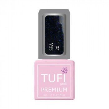 Гель-лак для нігтів Tufi profi Premium Sea 20 Темно-синій блиск, 8 мл