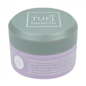 Універсальний рідкий полігель для нігтів Tufi profi Premium Smart Gel 02 Іней, 5 мл