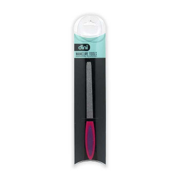 Пилка для нігтів Dini Manicure Tools з прорезиненою ручкою, 17 см