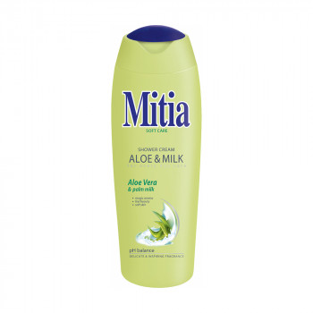 Крем-гель для душу Mitia Shower Cream Алое з молоком, 400 мл