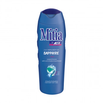 Чоловічий гель для душу та шампунь 2 в 1 Mitia For Men Hair & Body Gel Сапфір, 400 мл