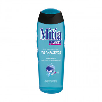 Чоловічий гель для душу та шампунь 2 в 1 Mitia For Men Hair & Body Gel Крижаний виклик, 750 мл