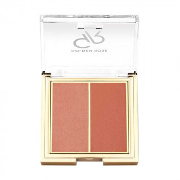 Компактні рум'яна для обличчя Golden Rose Iconic Blush Duo, 02 Peachy Coral, 6 г