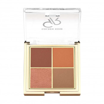 Палетка тіней для повік Golden Rose Quattro Eyeshadow Palette, 05 Red Brick, 4.4 г