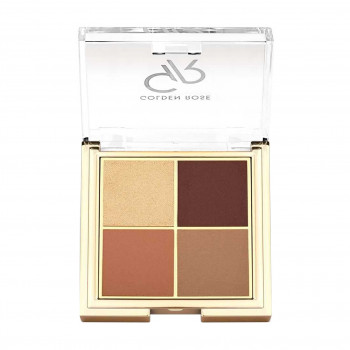 Палетка тіней для повік Golden Rose Quattro Eyeshadow Palette, 06 Sunset Date, 4.4 г