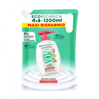 Рідке мило Vidal Liquid Soap Антибактеріальне, 1.2 л (запаска)