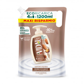 Рідке мило Vidal Liquid Soap Мигдаль та каріте, 1.2 л (запаска)