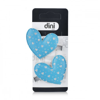 Набір заколок для волосся Dini Hand Made серце, синій, 2 шт
