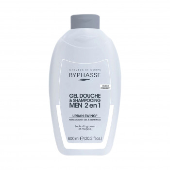 Чоловічий гель-шампунь для душу 2 в 1 Byphasse Men Shower Gel & Shampoo Urban Swing, 600 мл