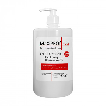 Антибактеріальне рідке мило MaXiPROF Antibacterial Liquid Soap з ароматом мандарина, 1 л