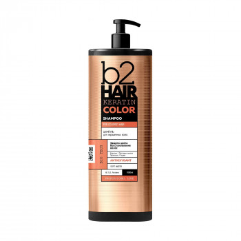 Шампунь b2Hair Keratin Color Shampoo для фарбованого волосся, 1 л