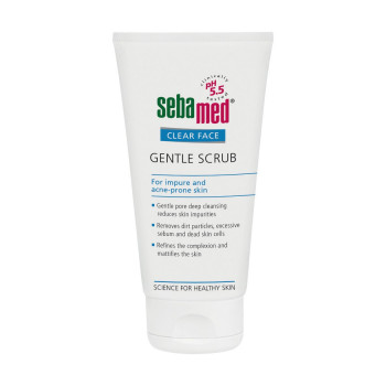 М'який скраб для обличчя Sebamed Clear Face Gentle Scrub, 150 мл