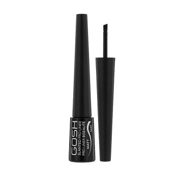 Матова підводка для очей GOSH Slanted Pro Liner, 002 Matt Black, 3 мл