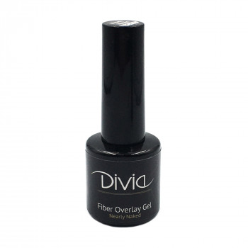 Файбер база для гель-лаку Divia Fiber Overlay Gel Di1004, з армуючими волокнами, FO05 Nearly Naked, 8 мл