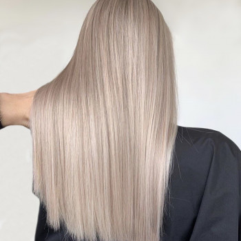 Блонд холодный серый цвет волос, фото - Салон красоты Beauty Land salon