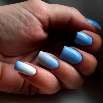 Манікюр зима омбре на квадратні нігті, фото - Майстер манікюру Наталія Кравчук