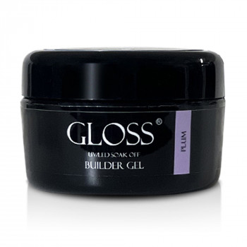 Однофазний гель для нігтів Gloss Builder Gel UV/LED Soak Off, Plum, 30 мл