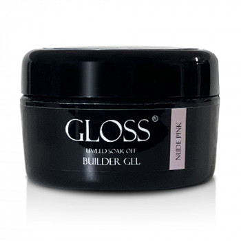 Однофазний гель для нігтів Gloss Builder Gel UV/LED Soak Off, Nude Pink, 30 мл
