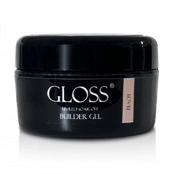 Однофазний гель для нігтів Gloss Builder Gel UV/LED Soak Off, Peach, 30 мл