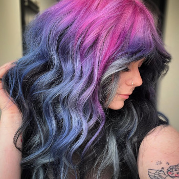  #фіолетовеволосся
 #стрижкаметелик, фото - Салон краси Елена Камская!