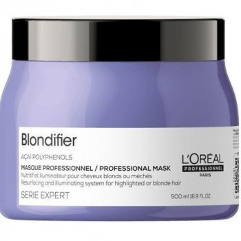 L’Oréal Professionnel Serie Expert Blondifier відновлююча маска-сяйво для волосся пофарбованого у відтінки блонд 500 (ml)