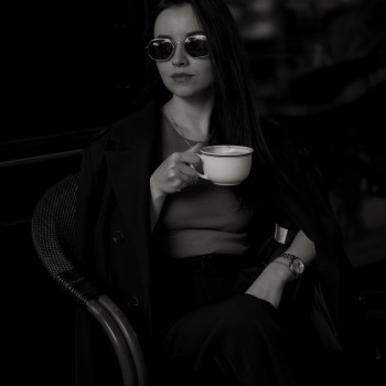 Фотосессия в кафе чб, фото - Фотограф Ірина Ковальчук