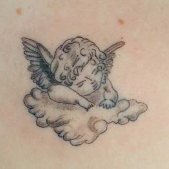Тату ангел купидон тату, фото - Тату мастер Наталия Дзюбина