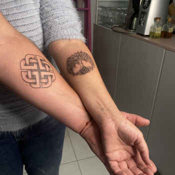 Тату знак дерево парні, фото - Тату салон ELF