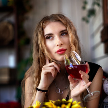 портретна фотосесія, фотосесія з келихом