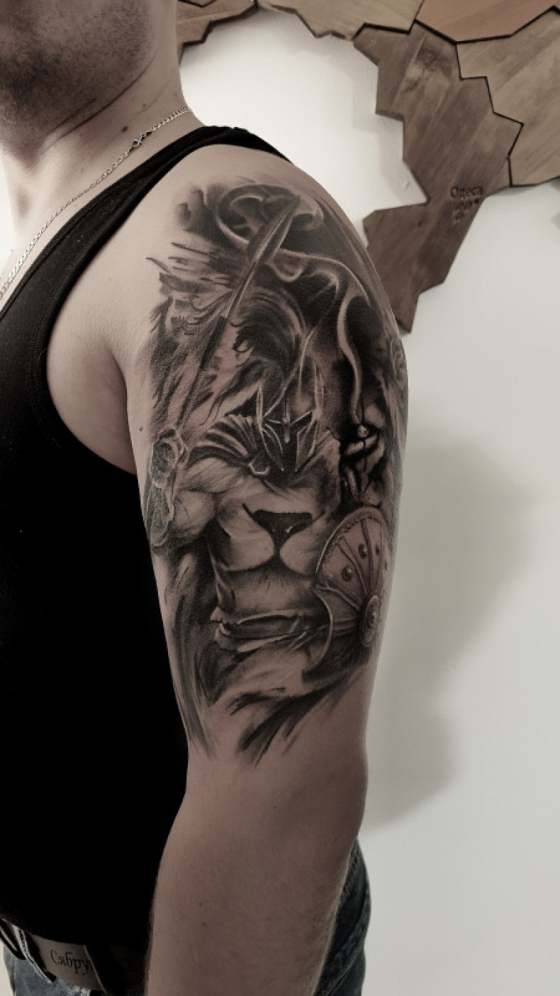 Мужские на руке рукав, фото - Тату салон Galun Tattoo Studio