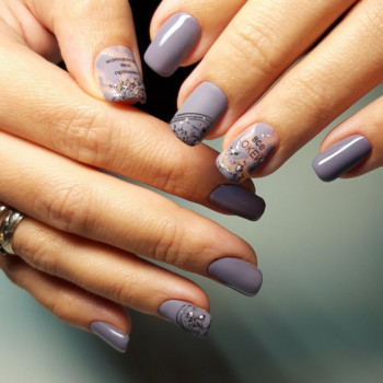 Комбінований манікюр, дизайн, топ