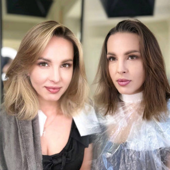 Складне фарбування аіртач на темне волосся, фото - Салон краси Cocoon