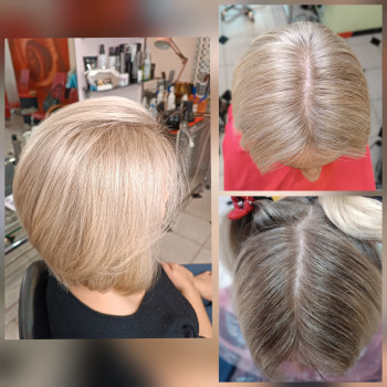 Маскування сивини за допомогою техніки мелірування., фото - Салон краси Kalina Studio