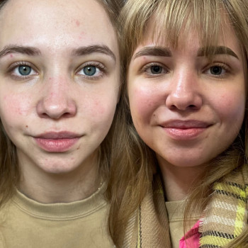 Одразу після перманента брів