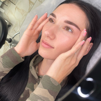 Одразу після перманента брів