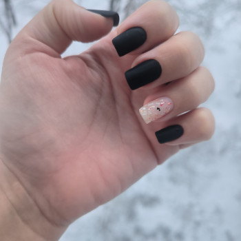 Комбінований манікюр топ матовий