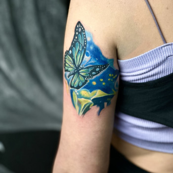 Тату женские на руке цветные, фото - Тату мастер Ігор Лавренюк