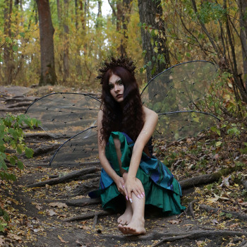 Фотосессия с крыльями феи