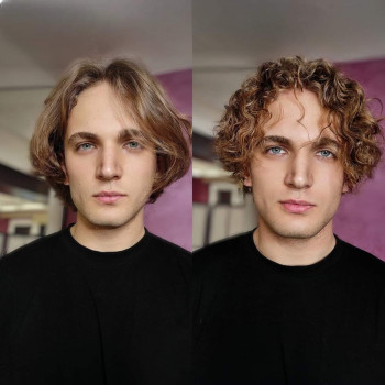 Мужская завивка волос
                    Парикмахер Елена Харьков