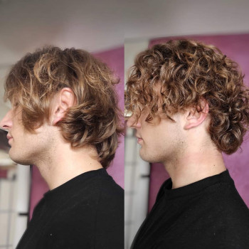 Мужская завивка волос
                    Парикмахер Елена Харьков