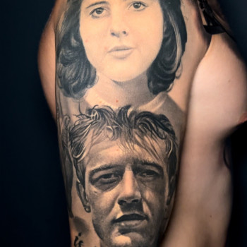 Тату мужские на плече реализм, фото - Тату салон Free Art Tattoo